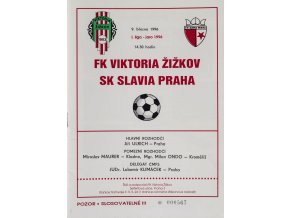 Program - FK Viktoria Žižkov vs. SK Slavia Praha, 1996