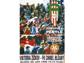 Program Žižkovská pentle, Žižkov vs. FK Chmel Blšany, 1998