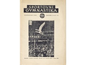 Sokol, Sportovní gymnastika, Ročník I, Číslo 11, 1951