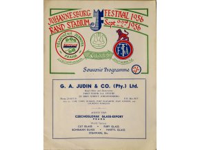 Program souvenir Dynamo club of Prague v. An Invitation Eleven, autogramy, 1956 (1)