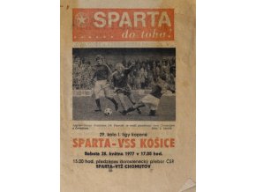 Program Sparta vs. VSS Košce, 1977