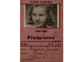 Průkaz , Předplatné zimní stadion, 1945 1946 (1)