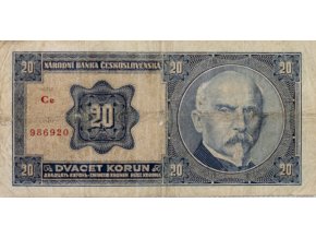 Bankovka, 20 Korun, serie Ce Rašín, 1926 (1)