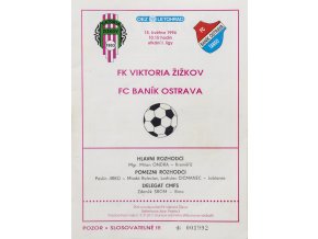 Program FK Viktoria Žižkov v. FC Baník Ostrava, 1994
