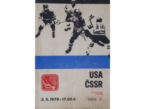 Official Programm MS hokej, Praha, ČSSR v.USA, 1978 (1)