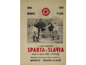 Program fotbal, Sparta v. Slavia, 1969 (1)