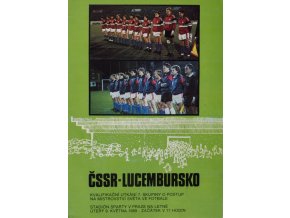 Program fotbal ČSSR v. Lucembursko, 1989
