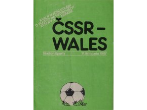 Program výběr ČSSR vs. Wales, 1987