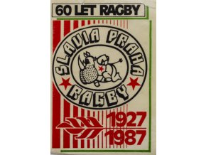 Samolepka, 60 let Slavia Praha, Ragby, 1987