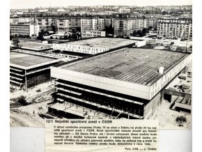 Dobová fotografie , Výstavba největšího sportovního areálu EDEN, 1979