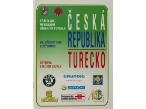 Program fotbal , ČR v. Turecko, 1996