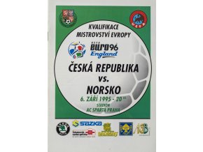 Program fotbal , ČR v. Norsko, 1995