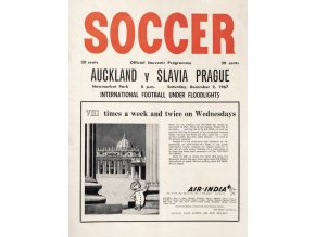 Program Soccer, Aucland v. Slavia Prague, 1967 (1)