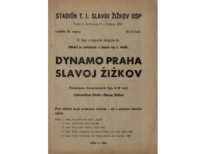 Program fotbal, Dynamo Praha v. Slavoj Žižkov, 1964 (2)