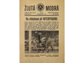 Fotbalový zpravodaj ˇŽlutá modrá, TJ Sklo Union Teplice v. AC Nitra, 1973