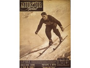 Noviny Le Miroir print, 1948, Chamonix, James Couttet