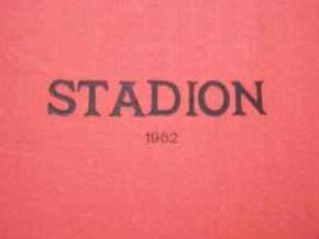 Kompletní svázaný časopis Stadion rok 1962 v tvrdé plátěné vazbě