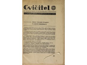 Sokol, Cvičitel, Ročník XXV, Číslo 15-17, 1949