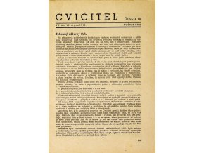 Sokol, Cvičitel, Ročník XXII, Číslo 10, 1946