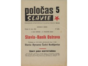 POLOČAS SLAVIA Praha vs. Baník Ostrava 1965 (1)