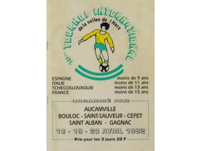 Program fotbal, Tournoi International, 1992