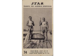 Kartička z časopisu STAR 74, Cígner Šanda , mistři Č.S.R