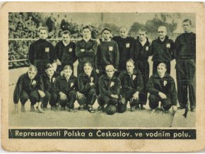 Kartička , Album sportovců, Representanti Polska a Českoslov. ve vodním polu, 98