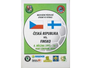 Program fotbal ČR v. Finsko, 1995