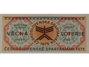 Los Věcná loterie Československé spartakiády, G,1975 III