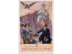 Dopisnice VII. slet všesokolský v Praze, DO K. Stroffa, 1920 (1)
