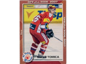 Hokejová kartička, Marek Tomica, HC Slavia Praha, 2006 (1)