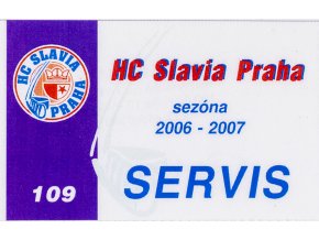 Karta SERVIS HC Slavia Praha, sezona 20062007 (1)