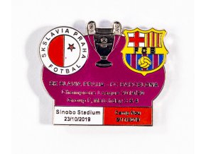 Odznak UEFA Champions league, Group F 201920, Slavia v. Barcelona PURWHIRED (1)