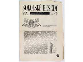 Sokolské besedy, list dorostu, 19385