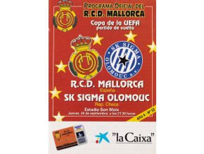 Programa Oficial del R.C.D. Mallorca vs. SK Sigma Olomouc, 1998