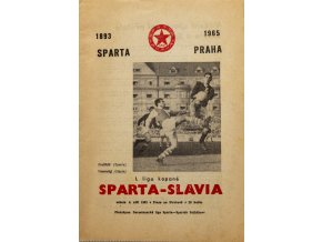 Program fotbal, Sparta v. Slavia, 1965 (1)