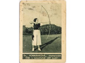 Kartička , Album sportovců,Dr. Formánková č. 183
