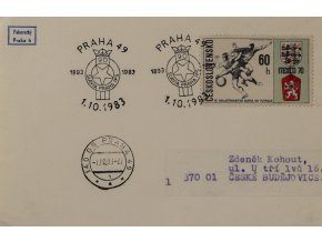 FDC , 90 let TJ SLAVIA PRAHA, nadepsaná, 1983