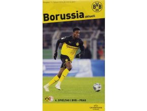 Vstupenka UEFA CHL, Borussia Dortmund v. SK Slavia Praha, plakát, 201920 (1)