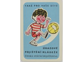Kalendář fotbal, Česká státní pojišťovna, 1970 (1)