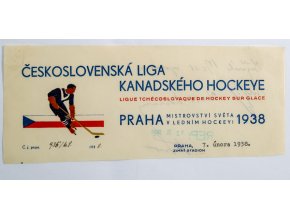 Fragment dokumentu, ČS liga Kanadského Hockeye, 1938 (1)