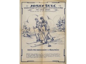 Ceník dětských vozíků a sportovních potřeb pro zimní sport, J.Šulc, 1933 (1)