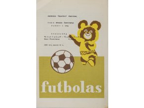 Program futbolas, Spartakas v. Žalgiris, 1980