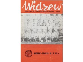 Program fotbal, Widzew v.Sparta ČKD Praha, 1983