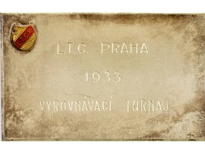 Plaketa tenis, III.cena Čtyřhra, LTC Praha, 1933 (1)