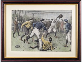 Ručně kolorovaný tisk, Fotbal 1901 (1)