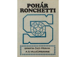 Program basket, pohár Ronchetti, Sparta Praha v. A.S. Villaeurbanne, 1984