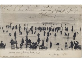 Dobová pohlednice, Bathing scene, Asbury Park, NJ, 1905 (2)