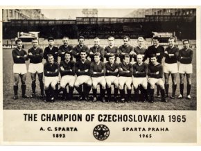 Fotografie, The Champion of Czechoslovakia, Sparta Praha, 1965