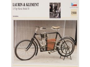 Kartička Laurina a Klement 1,5 hp Slavia Model B